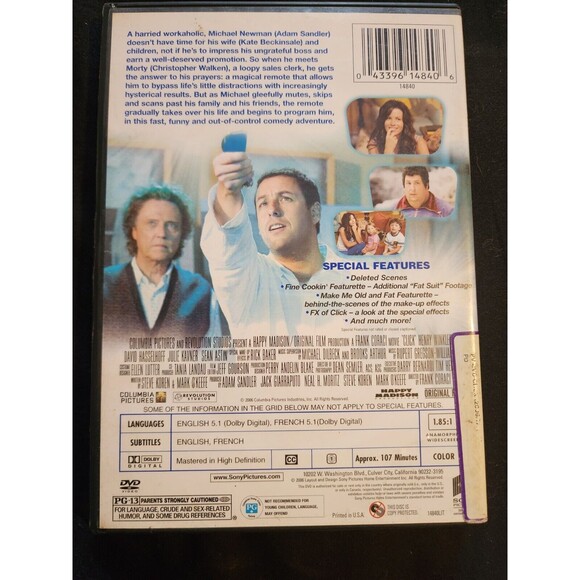 Click (DVD, 2006) - Picture 2 of 2